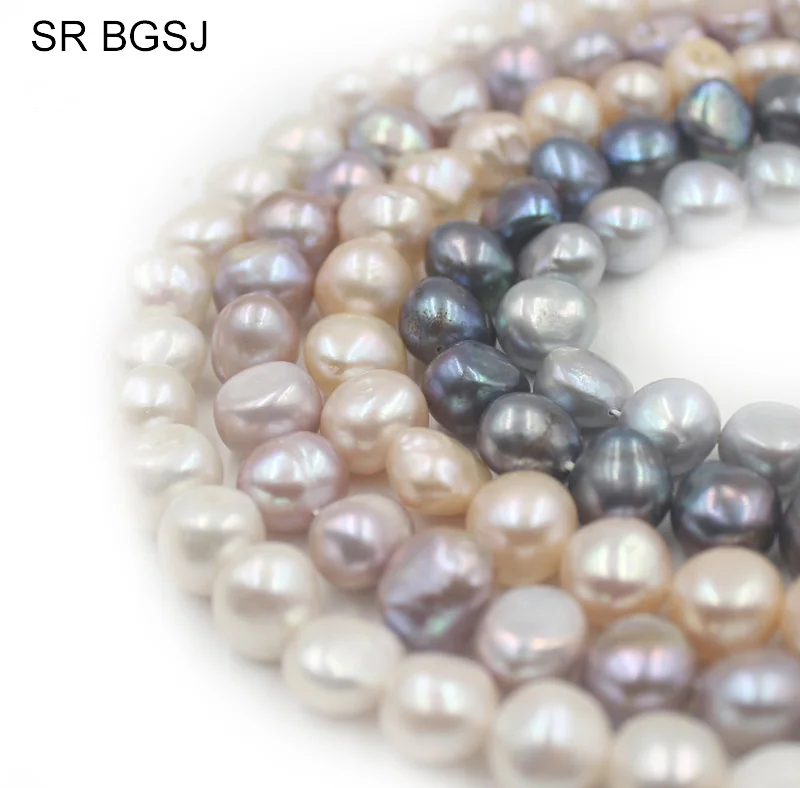 

Free Shipping 10-11mm 5 Colors Irregular Potato Freshwater Natural Pearl Beads Jewelry Making Strand 15"