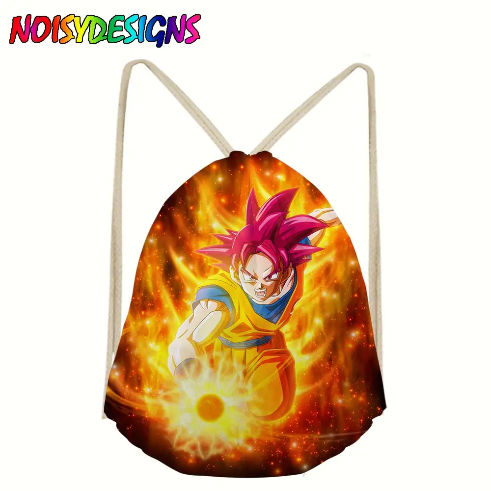 

Noisydesigns canvas drawstring bag pack men gift dragon ball backpack kid funko pop dragon ball poster modis gorjuss mochila -Z3