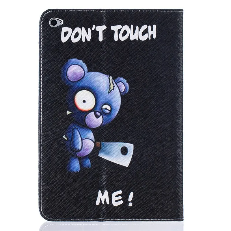 Cute Bear Pig Wallet Case For  Ipad Mini 4 Case Kids Beautiful Butterfly Flower PU Leather Stand Pocket Tablet Cover Case 7 (26)