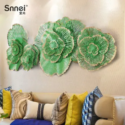 

Creative home wrought iron Living room sofa wall decoration Hand-painted colors