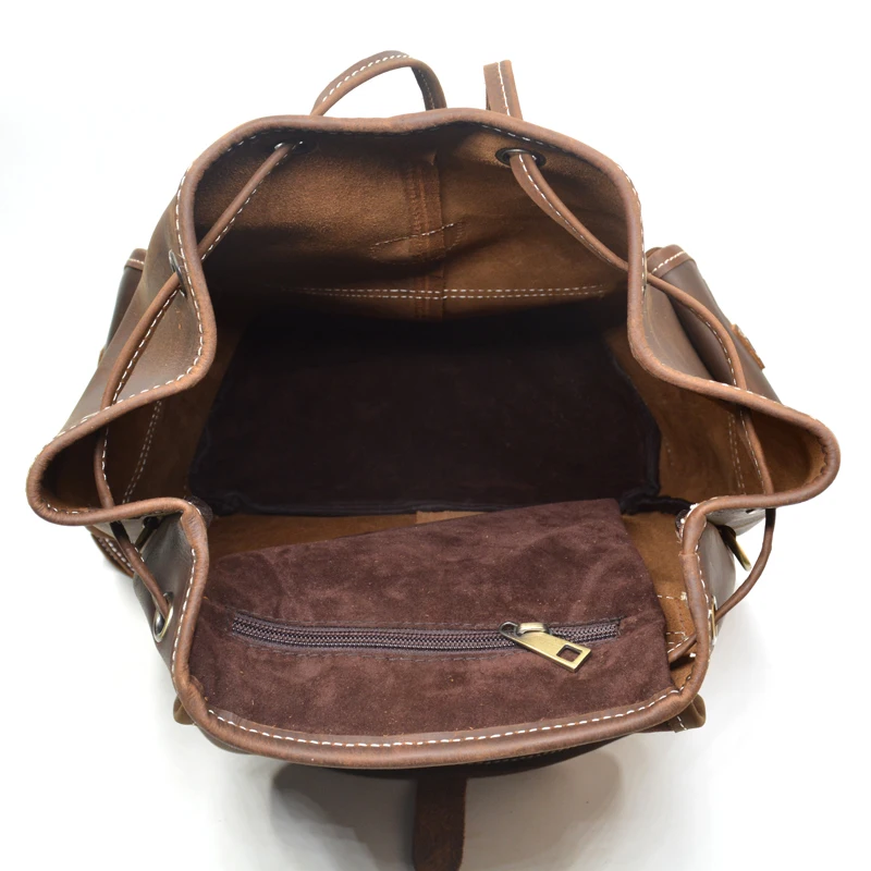 Кожаный рюкзак мужской винтажный вместительный коричневый|mens leather backpack|leather