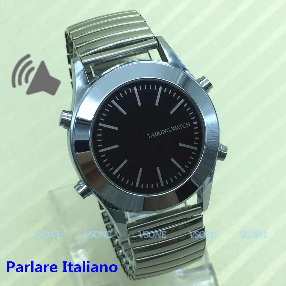 Italian Talking Watch for Blind People or Visually Impaired with Alarm Clock Quartz Watch Italian Talking Watch for Blind People or Visually Impaired with Alarm Clock Quartz Watch
