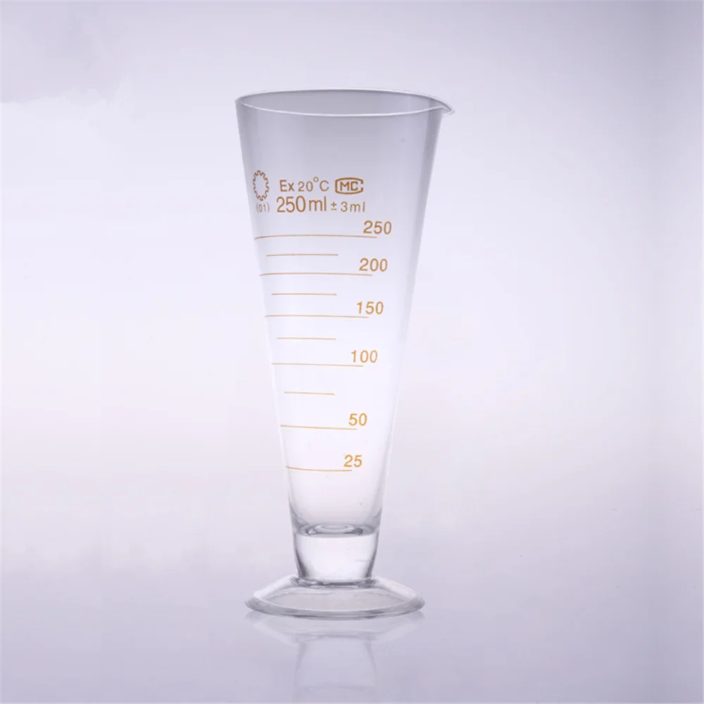 High quality Laboratory 2000ml Measuring cylinder with Scale Taper Glass Measuring Cup Lab Supplies