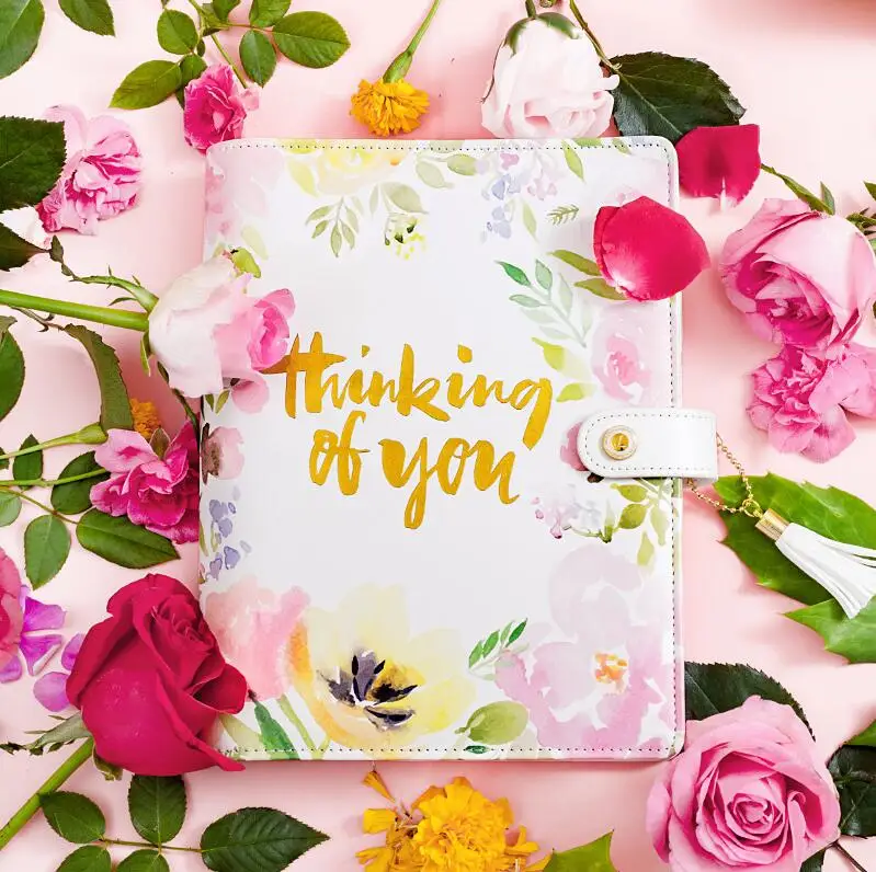 

lovedoki Flower A5 A6 Notebook DIY diary monthly planner meeting plan Travel Journal Diary Planner Agenda Gifts caderno Escolar