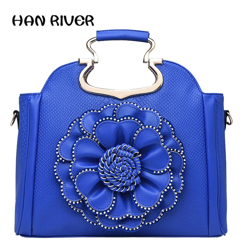 

Spring flower bag large capacity bags with diamond fashion one shoulder fashion handbag Fashionable flow women's handbag