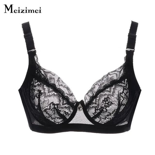 Cheap Meizimei סקסי Underwire תמיכת פלוס חזיית גודל לדחוף את חזיות תחרת Bralette הלבשה תחתונה הלבשה תחתונה העליונה יבול חזיית 90D 95D