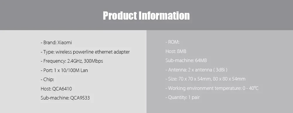 300 Мбит/с Xiaomi Powerline адаптер 1 шт. суб-машина беспроводной wifi расширитель повторитель 2,4G wifi домашняя вилка