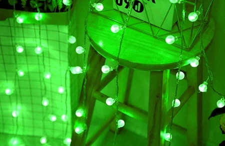 AC110V 220 V 10 m 20 m 30 m 50 m Кристальный шар Светодиодные гирлянды для рождественской елки Свадебная вечеринка гирлянда праздничное украшение - Испускаемый цвет: Зеленый