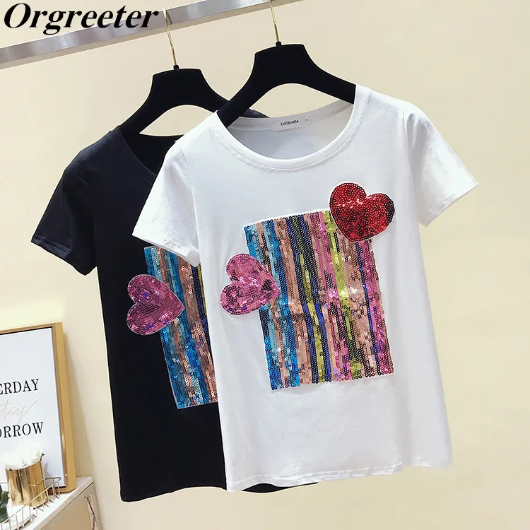 JESPER Women Cute Casual Summer Letter Print Short Sleeve Tees Top and Shorts Sporty Set