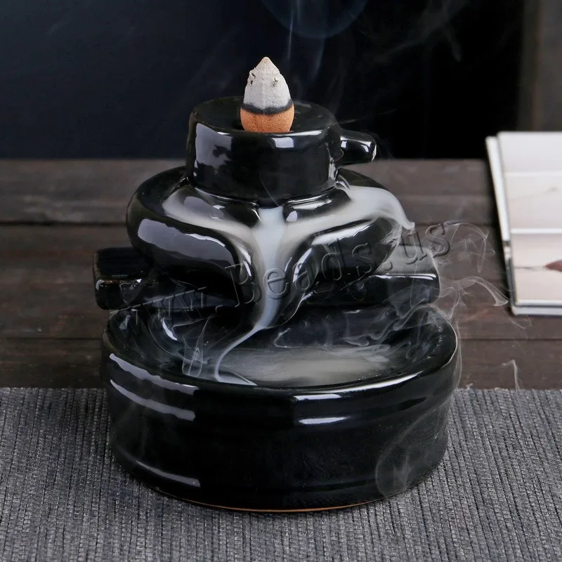 

Retro Backflow Incense Burner Smoke Waterfall Incense Cone Stick Holder Aromatherapy Furnace Aromatic Home Office Incense Crafts
