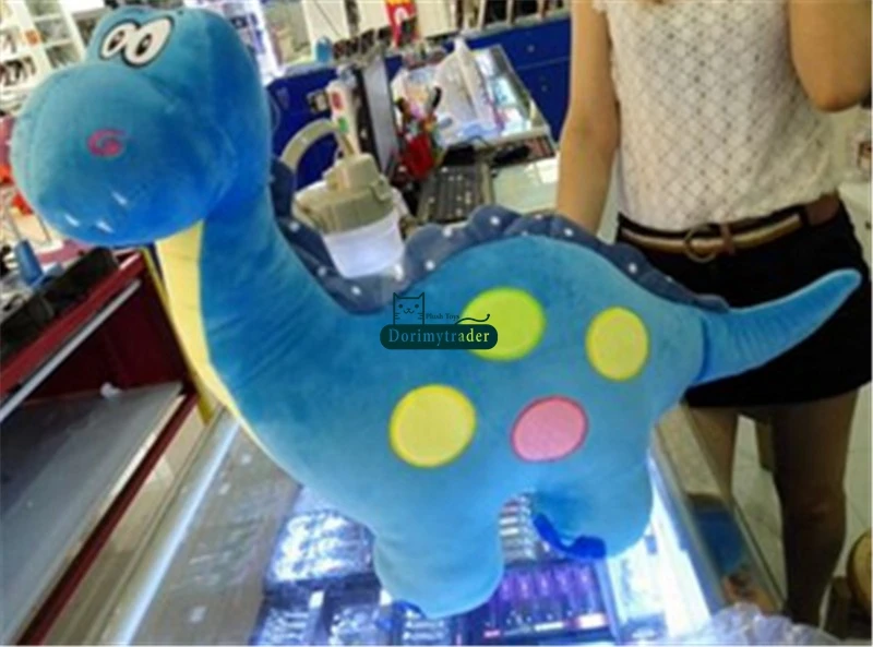 Dorimytrader Pop Cartoon Dinosaur Plush Toy 70cm Giant Stuffed Soft Animal Pillow Kids Play Doll Gift 28INCHES DY61649 (10)