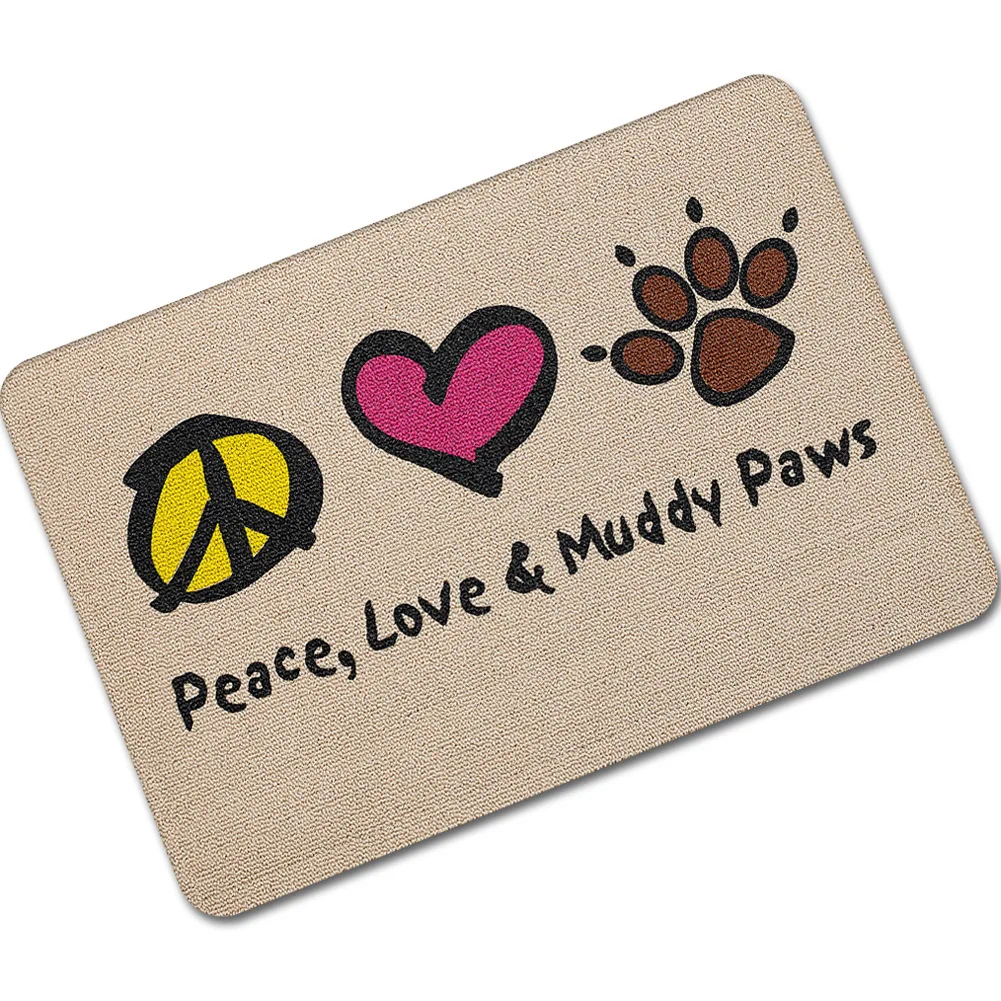 

Cat Paw Funny Words Rubber Outdoor Welcome Anti Slip Kitchen Mat Rugs Doormat For Entrance Door Pad Tapetes Mats apis De Cuisine
