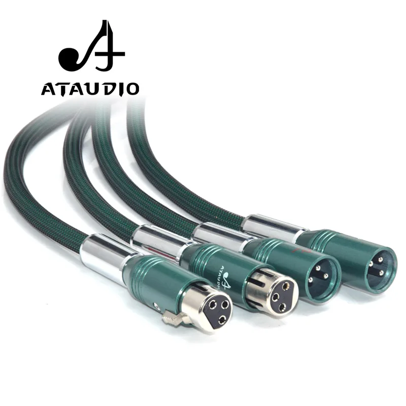 ATAUDIO Silver Plated Hifi XLR Cable Hi end 2 XLR Male to Female Audio
