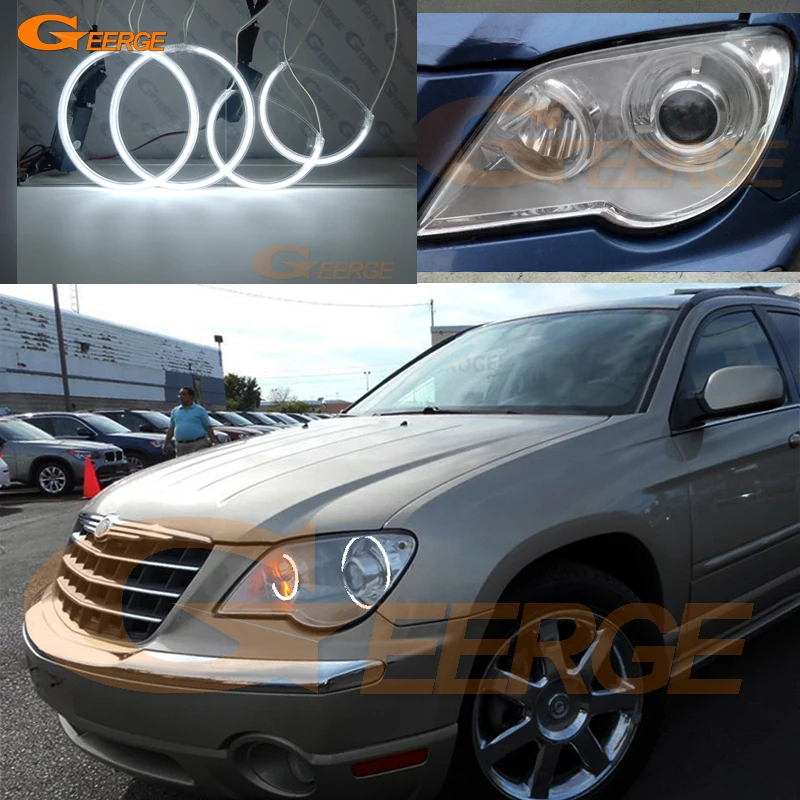 

For Chrysler Pacifica 2007 2008 XENON headlight Excellent Angel Eyes Ultra bright illumination CCFL angel eyes kit
