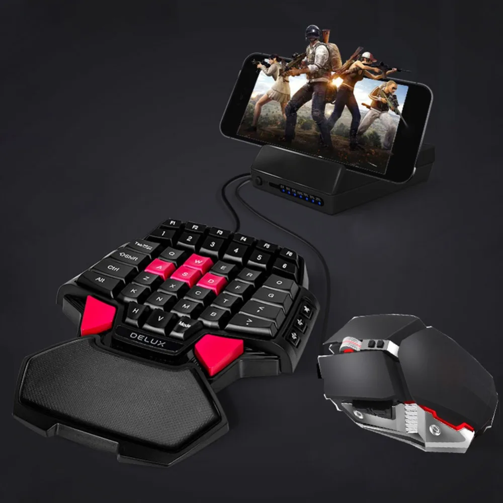 Portátil de uma mão 47 teclas wired