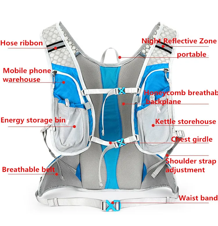 20л сумка для воды для альпинизма, для верховой езды, гидратационный рюкзак, для спорта, бега, на плечо, рюкзак для кемпинга, сумка для питья