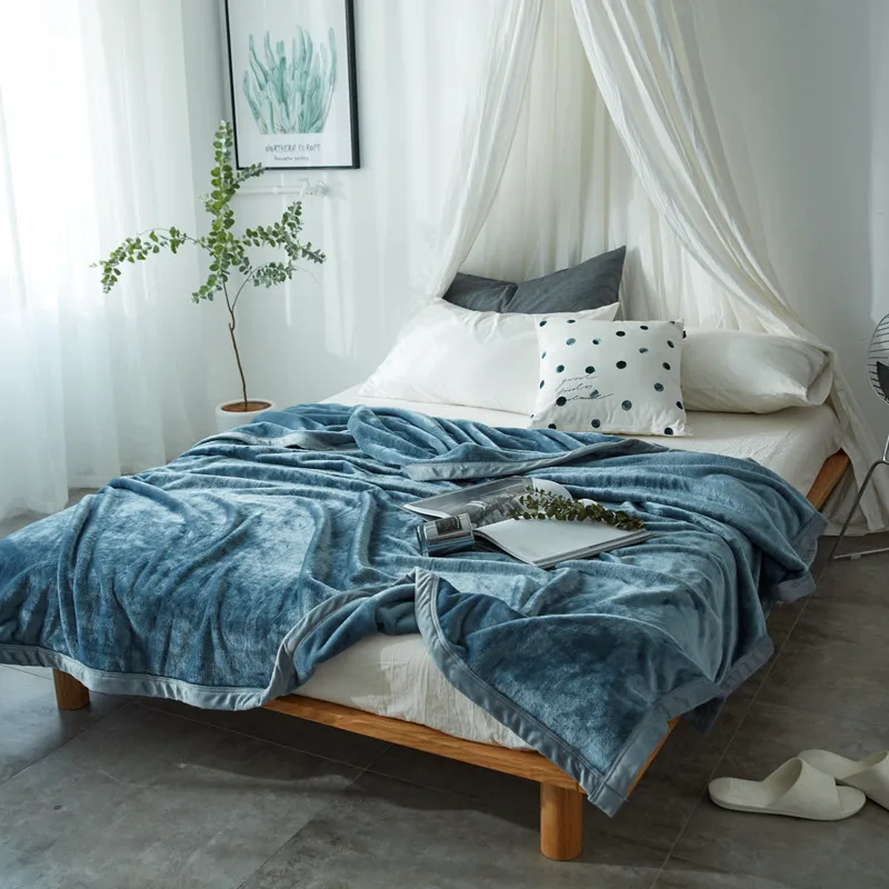 

Thick Flannel Blanket Sheets Cloud Velvet Blanket Gift Single Double Blanket Coral Fleece Nap Blanket