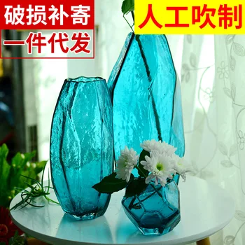 

Vases for Flowers Personality Geometry Diamond Artificial Blow European Glass Vase Home Office Desktop Mini Vase Decoration
