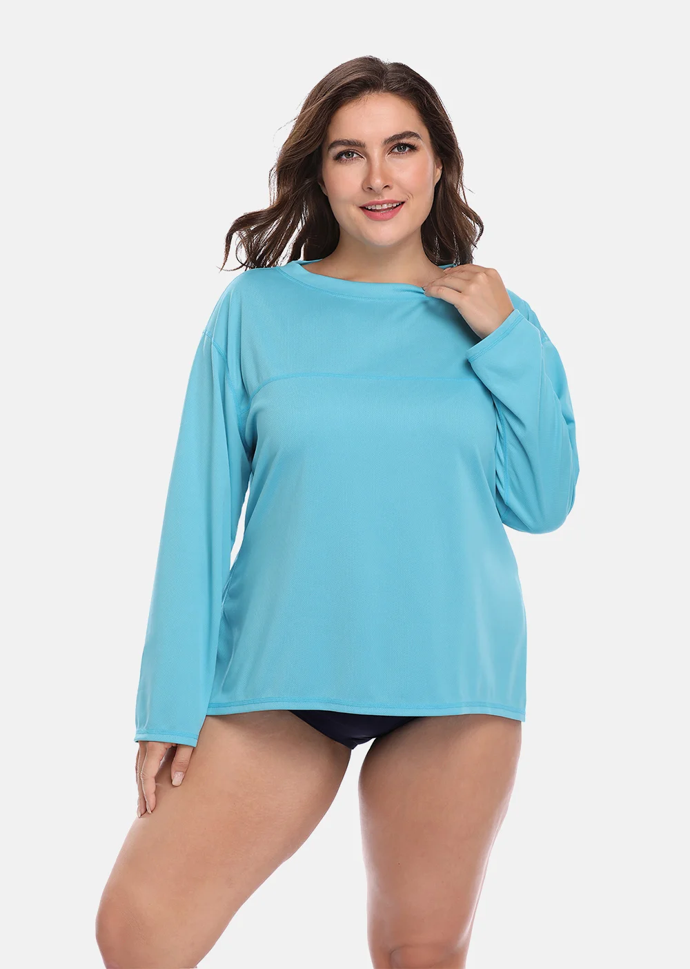Long o женский длинный гидрокостюм Рашгард рубашки UPF 50+ женский s плюс размер купальники УФ-защита Рашгард пляжная одежда