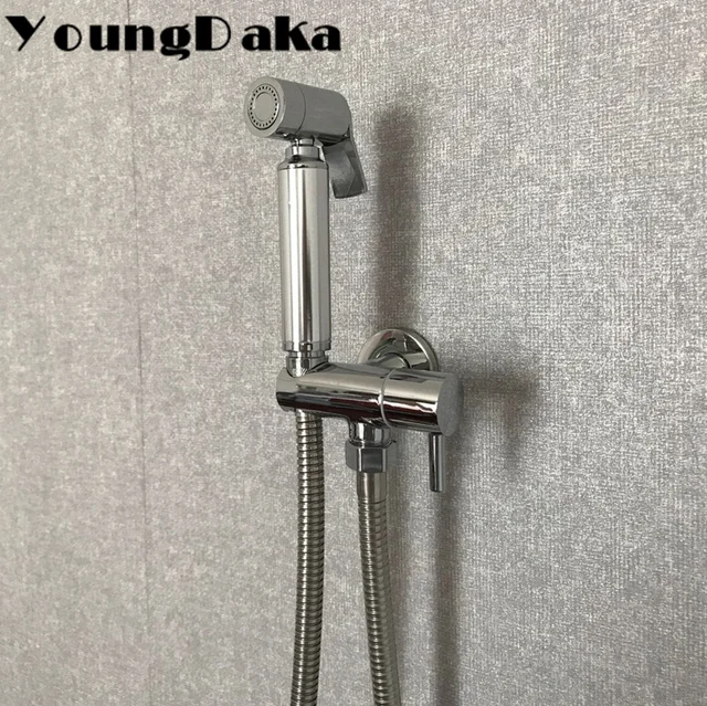 Br Chrome Finish Toilet Hand Held Bidet Bathroom Copper Valve Br Chrome Finish Toilet Hand Held Bidet Bathroom Copper Valve Shower Spray Set With Hose