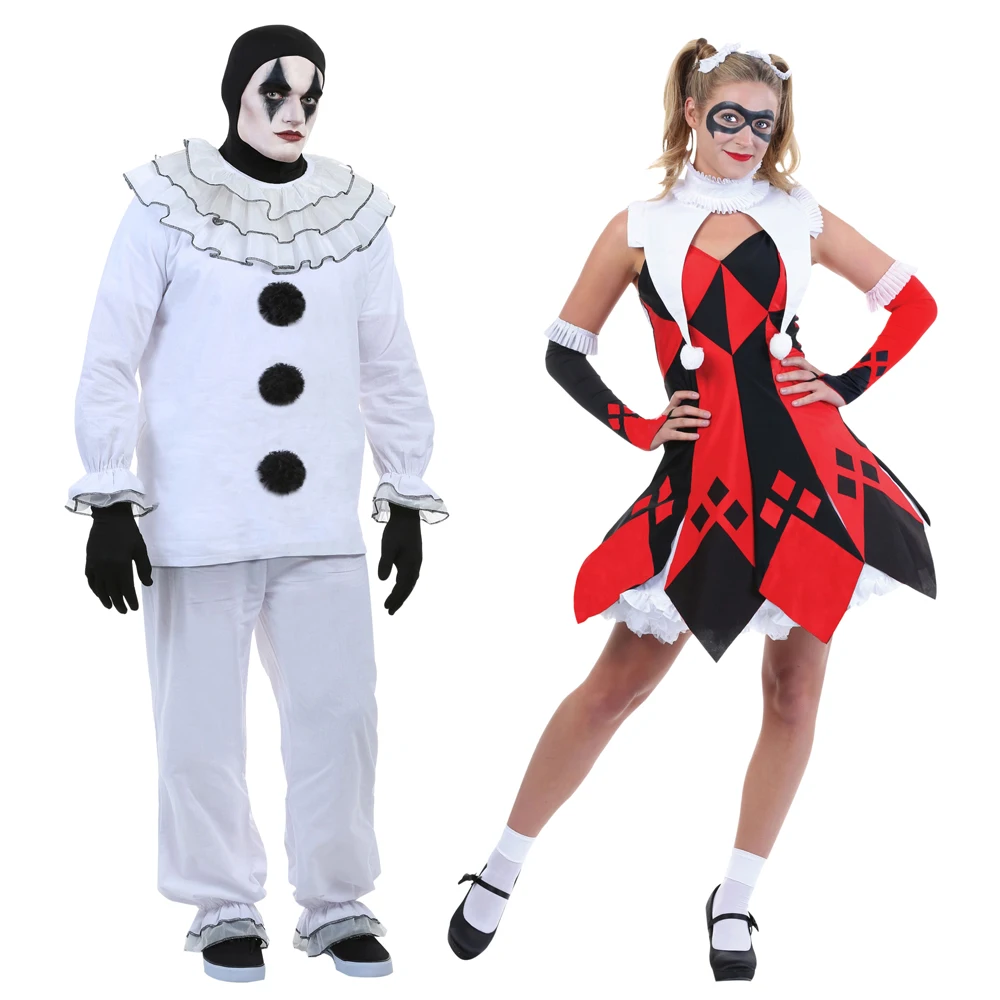 Carnival Costumes Funny Joker Cosplay Clown Costume Adults Man Women