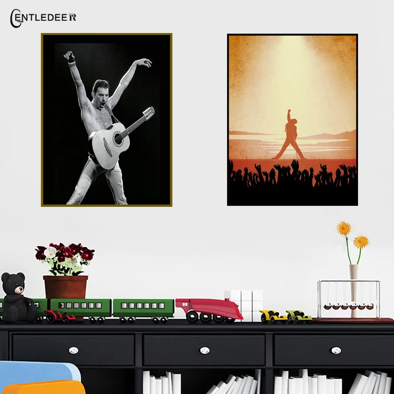 Настенная картина Freddie Mercury Singer в скандинавском стиле рисунок на холсте для