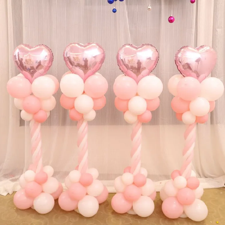  2pcs Balloon Column Stand Kits Arch Stand with Frame Base and Pole for Wedding Birthday Festival Pa
