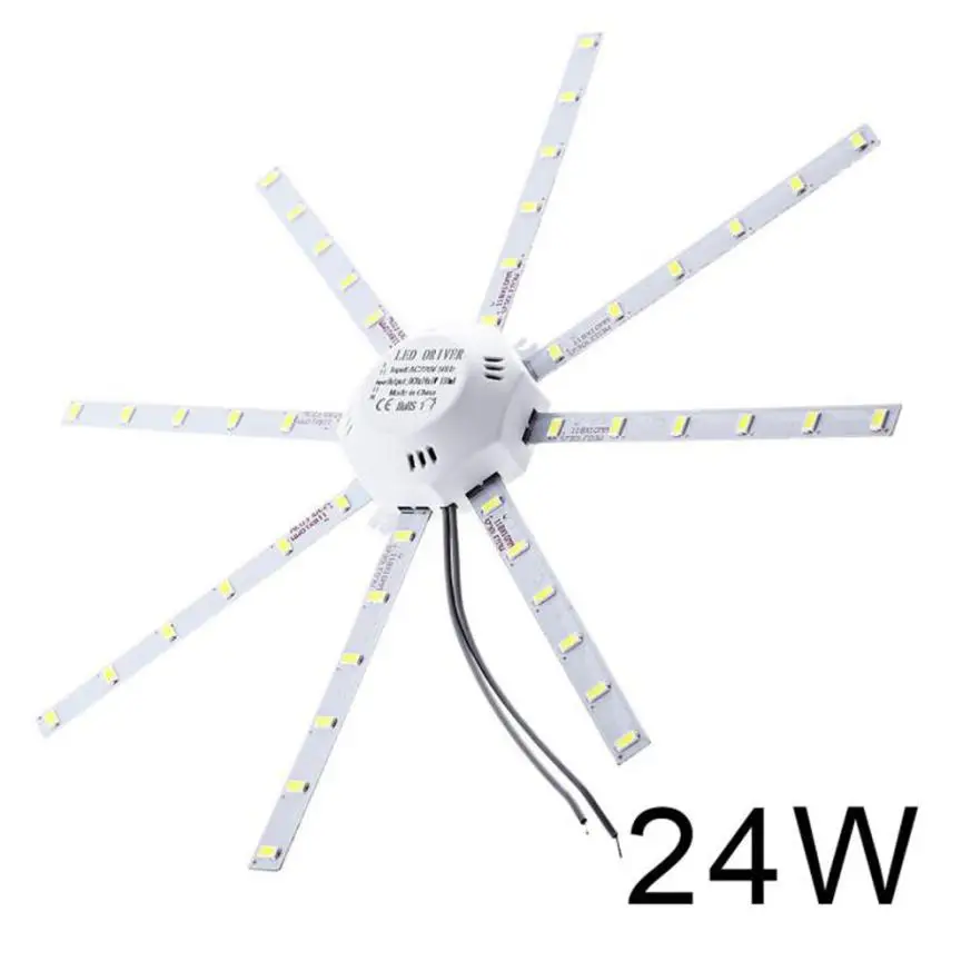 2017 24 Вт 900lm 24 светодио дный 5730 SMD светодио дный потолочный светильник Осьминог круглый