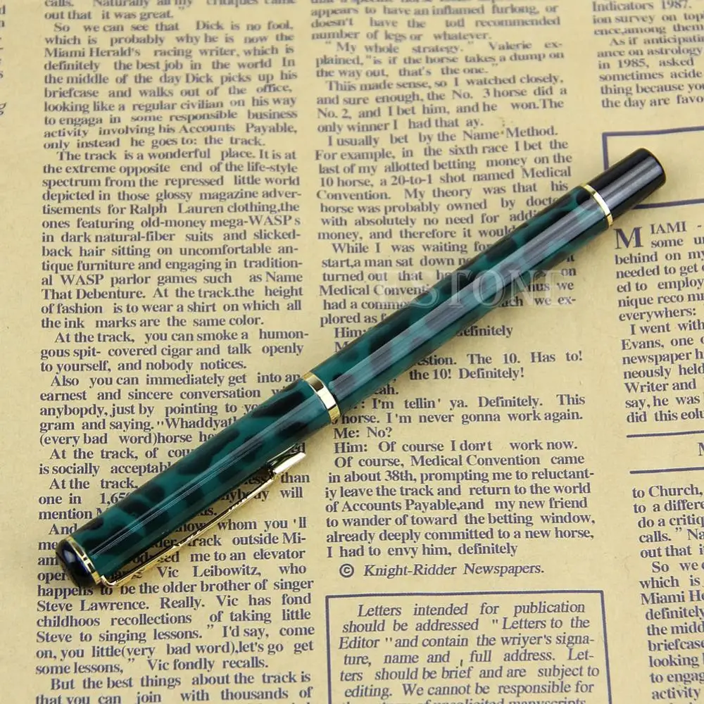 J34 Бесплатная доставка Новый Baoer 801 темно-зеленый смарт Leopard для перьевая ручка чернилами