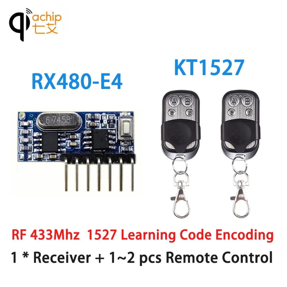 QIACHIP 433 МГц RF Приемник Код для обучения 1527 4CH & 4 канала EV1527 передатчик 92