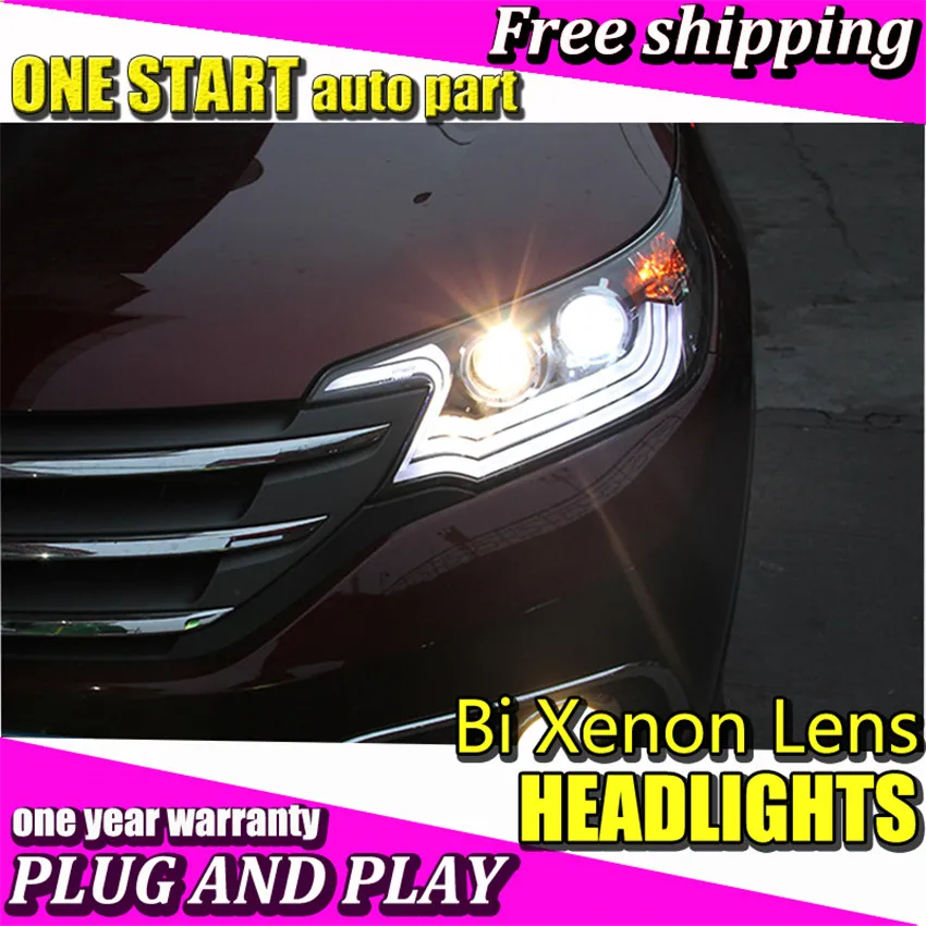Автомобиль Стайлинг авто фары для 2012 Honda CRV фар сборки LED DRL Ангел глаз объектив