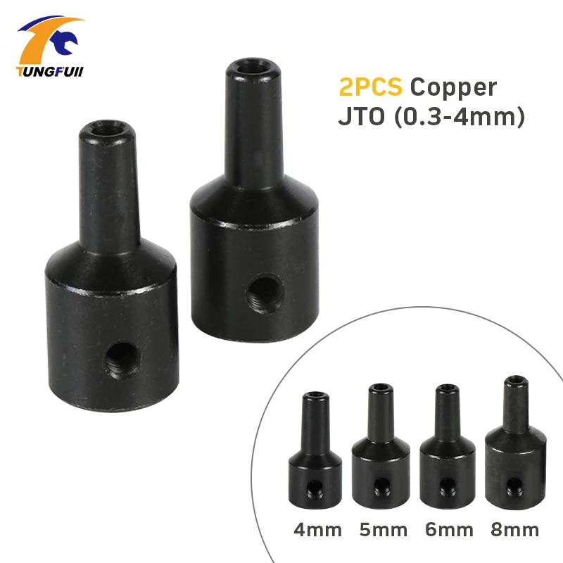  Tungfull drill attachment 2PCS Copper JTO (0.3-4mm) drill chuck connection sleeve Connecting rods f