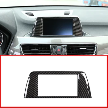 

Carbon fiber Style ABS Chrome Center Central Navigation Panel Frame Cover Trim Sticker For BMW X1 F48 2016-2019 Car Accessories