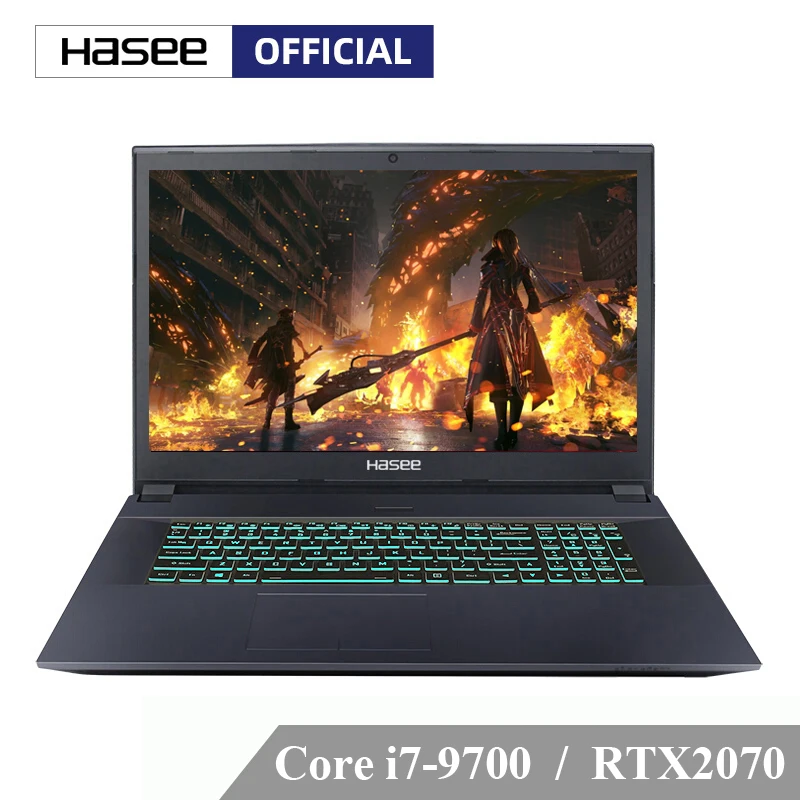 Игровой ноутбук Hasee GX9 CT7DK 17 3 дюйма Intel Core i7 9700 RTX 2070 ОЗУ 16 Гб SSD накопитель 256 жесткий