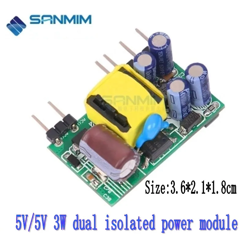 

1pcs AC-DC 220 V to 5v-5v 3W Isolated dual output power supply module transformer module DLA03A0505 Switching Power l1255
