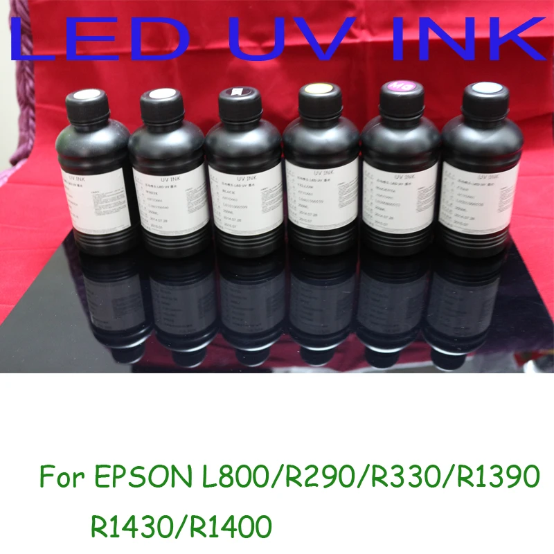 UV Curable Ink For EPSON Printer Head L800 L1800 R290 R1390 R1400 Print