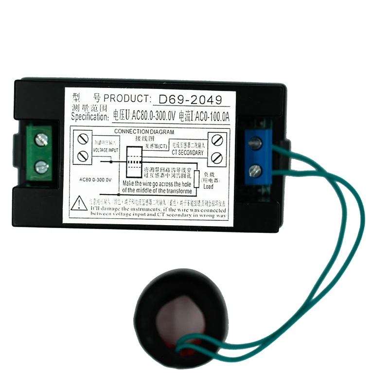 multi-funciton medidor ac 80-300 v 100a tensão