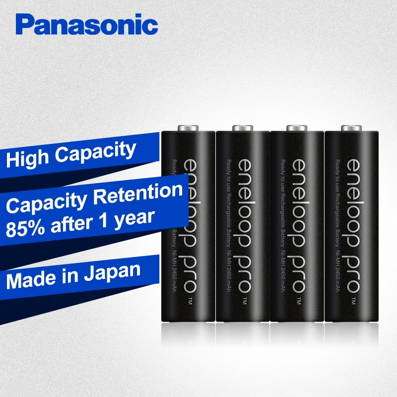 Online Panasonic Eneloop Original 2550mAh Batterien 4 teile los 1,2 V NI MH Kamera Taschenlampe XBOX Spielzeug AA Pre Aufgeladenen batterie