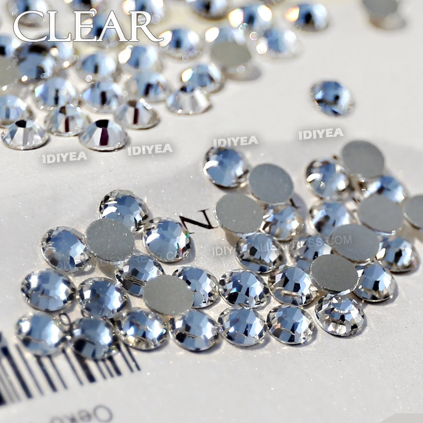 

AAA QUALITY CLEAR SS3 SS4 SS5 SS6 SS10 SS16 SS20 SS30 Fashion Nail Rhinestone Glitter Non Hot Fix Crystal stone strass DIY