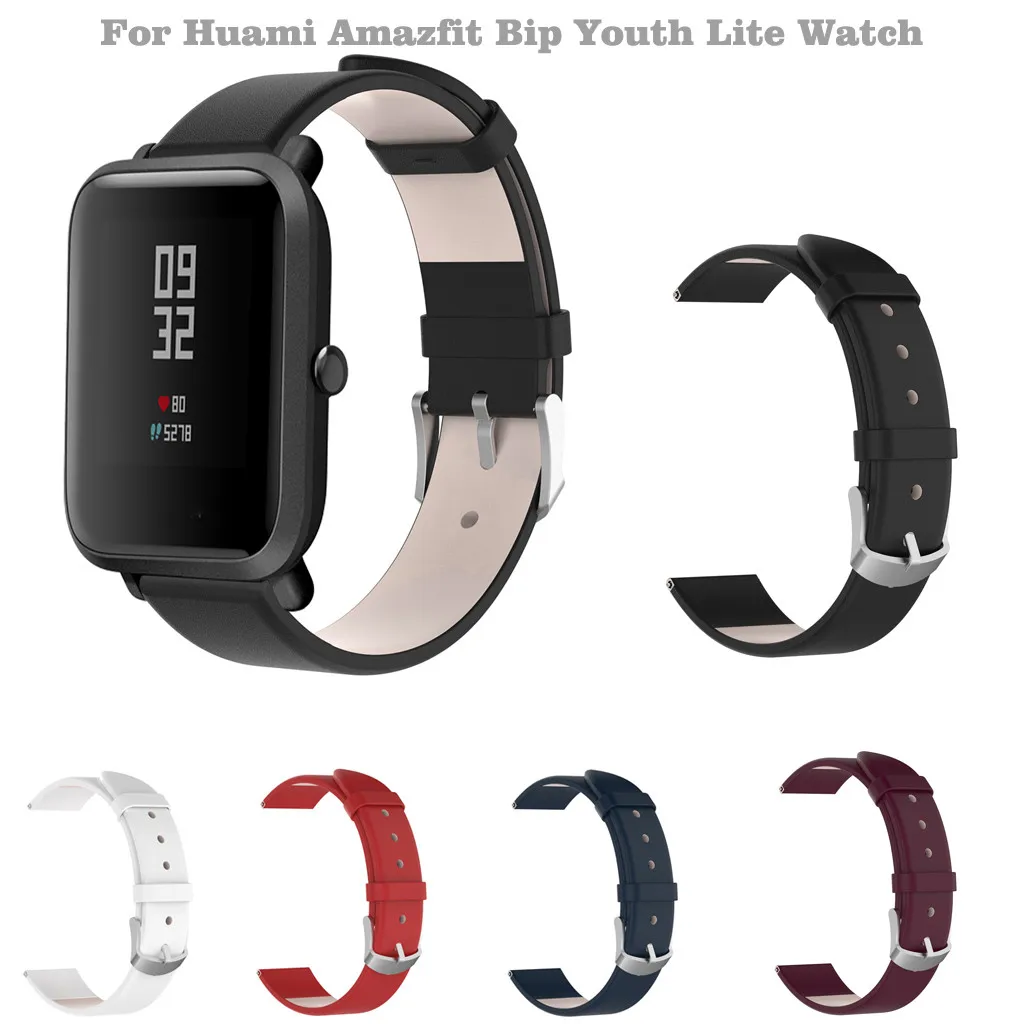 Спортивный кожаный сменный ремешок для часов браслет для Huami Amazfit Bip Youth Lite аксессуары для часов браслет# H25