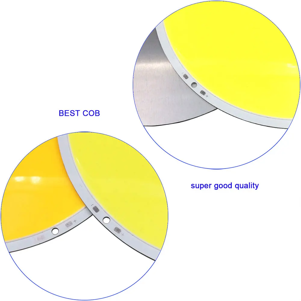 DC12V затемнения круглый COB светодиодный светильник Панель светильники 12V 50W Светодиодный лампа с диммером Синий Теплый Холодный белый Цвет Алюминий плата COB 108 мм