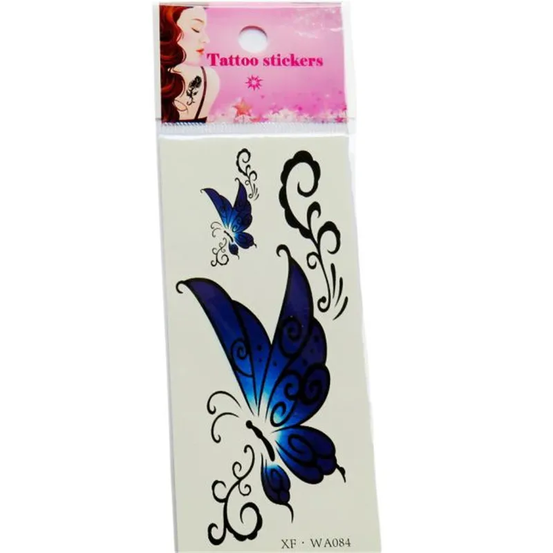 

2019 NEW 1PC Waterproof Temporary Tattoos 3D Butterfly Flower Fake Tattoos Sticker Halloween Lotus Swallows Love Heart Style