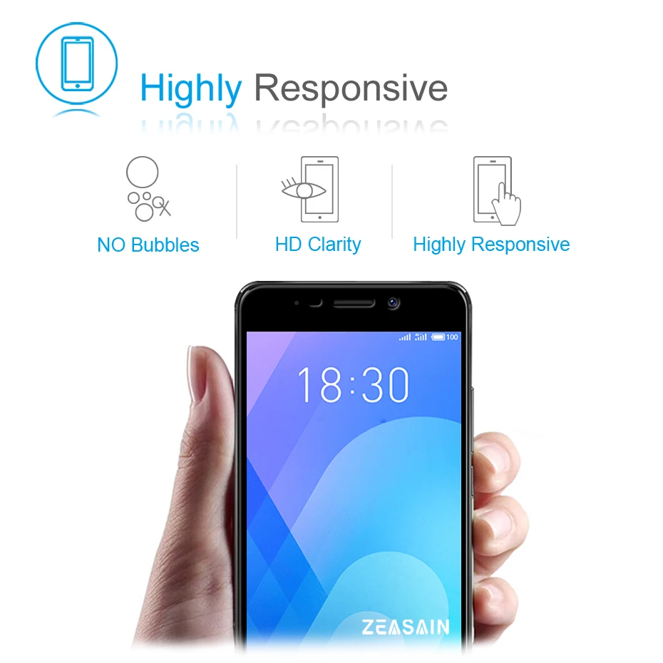 2 Pack Original ZEASAIN 2.5D Full Cover Tempered Glass Screen Protector For Meizu M6 Note Meilan Note 6 Note6 Safety Glass Film (4)