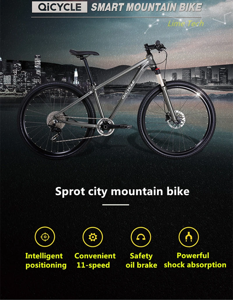 Perfect XIAOMI QiCYCLE 11speed smart mountain bike  27.5”inch wheel ultra-light variable speed bicycle supports intelligent positioning 0