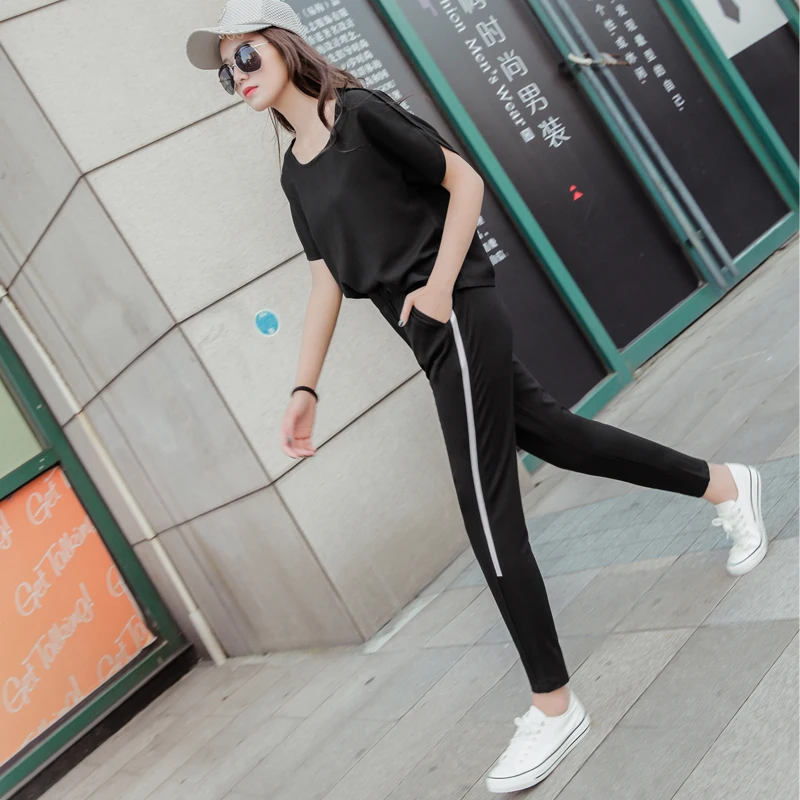 

Sportswear Women's Slim Summer Nine-minute Pants 2019 New Loose, Large, Fat, mm Small-footed Hallen Casual Pants