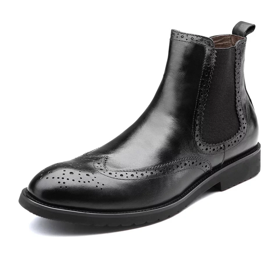 Habillées Hommes Bottes Bottines Vintage Delivr Botte Angleterre Marque marron Véritable De Martins Chelsea Cuir 2019 Mocassins Chaussures En Black Luxe Brun rCdBoex