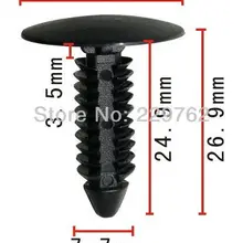 100 шт задний фиксатор бампера для Ford W708035-S300 Expedition 2003-On автоматическое пластиковое крепление зажимы заклепочный клип