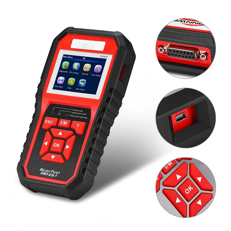 DWZ OBDII EOBD автомобильный компьютерный сканер считыватель кодов ошибок