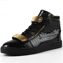 Elegant Classic Men Blue Street Buckle Glitter Metalic Crocodile Skin font b Shoe b font font