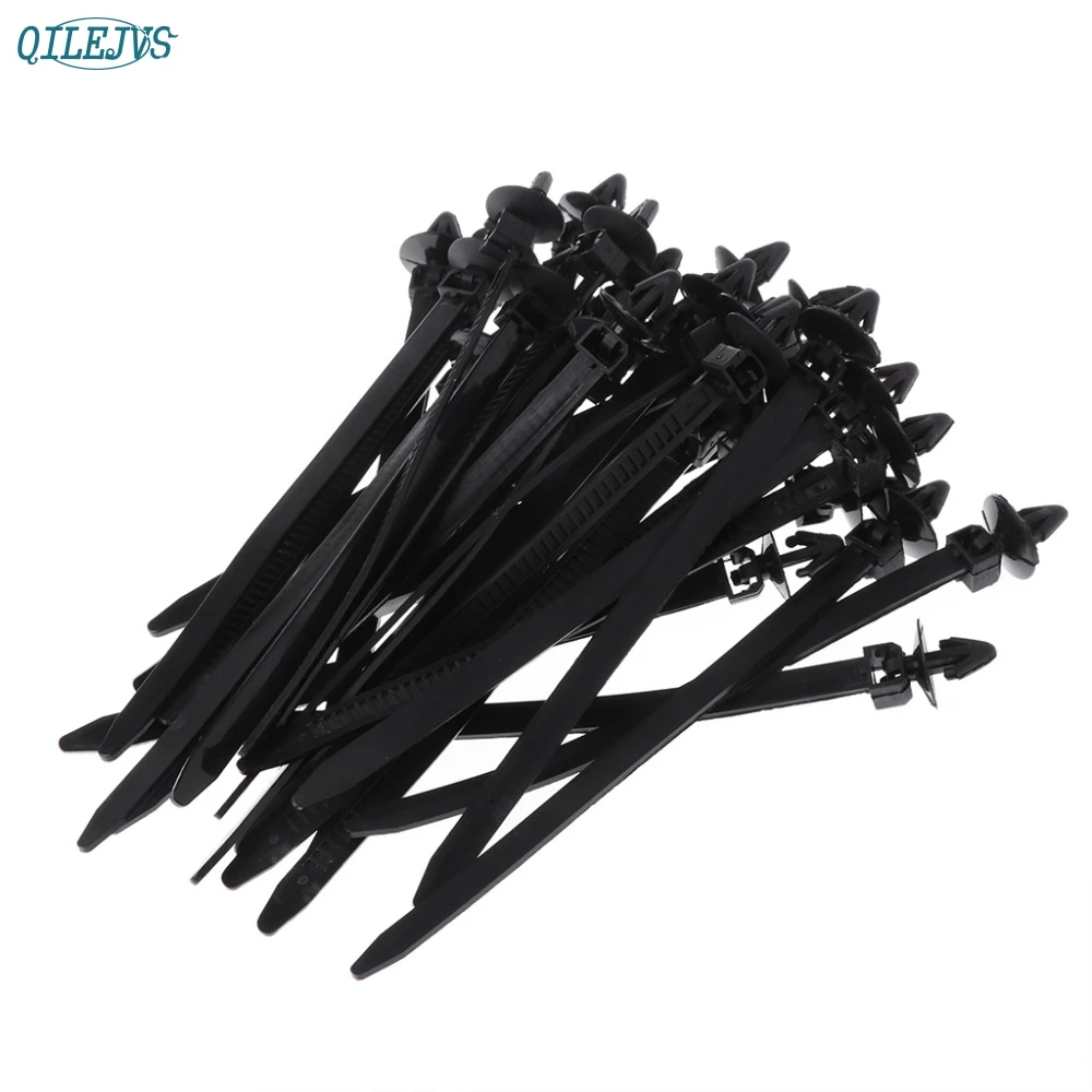 New Car Auto Cable Strap Push Mount Wire Tie Retainer Clip Clamp Nylon